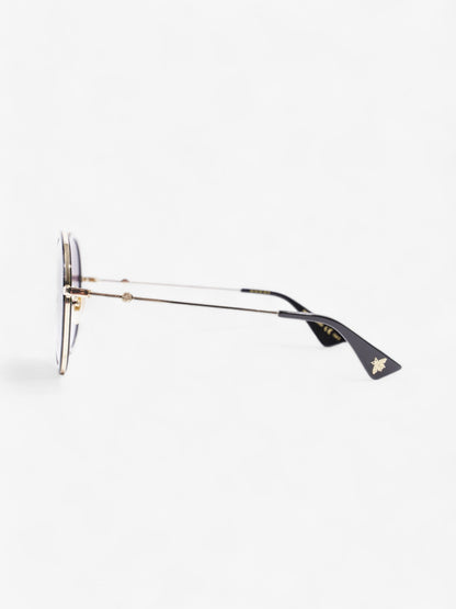 Gucci Round Sunglasses Black Acetate 140mm
