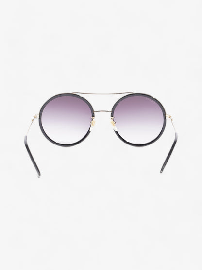 Gucci Round Sunglasses Black Acetate 140mm
