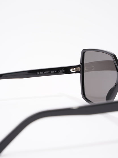 Saint Laurent Betty Sunglasses Black Acetate 135mm