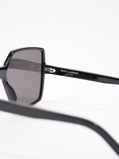 Saint Laurent Betty Sunglasses Black Acetate 135mm