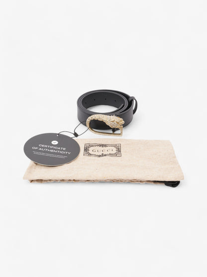 Gucci G Tiger Belt Black / Gold Leather 95cm / 38"