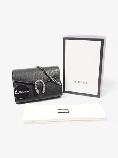 Gucci Dionysus Chain Wallet Black Calfskin Leather Mini