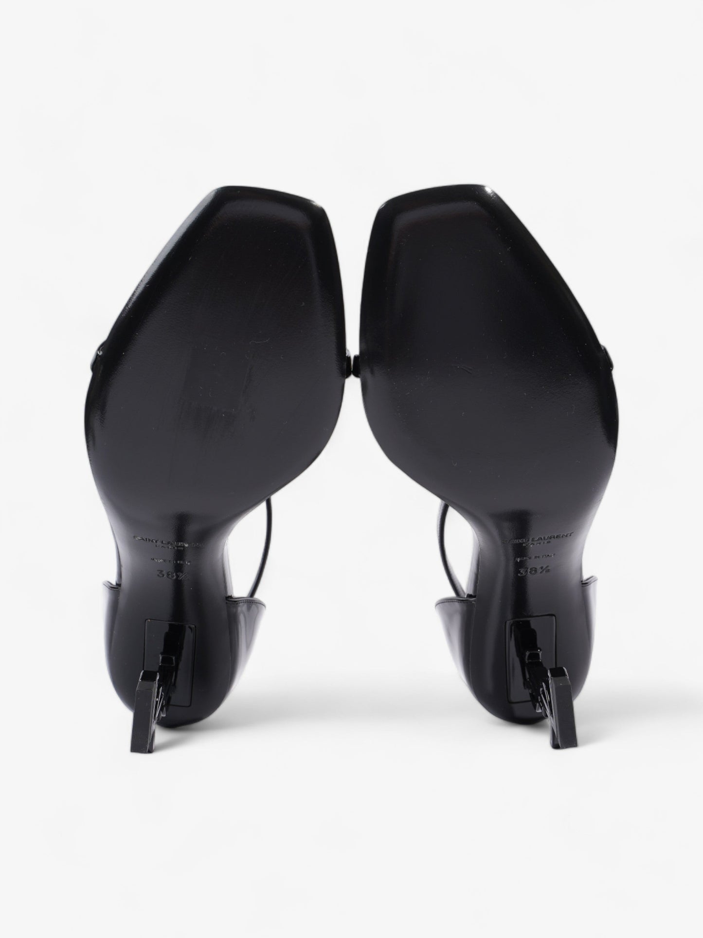 Saint Laurent Opyum 85 75mm Black Patent Leather EU 38.5 UK 5.5