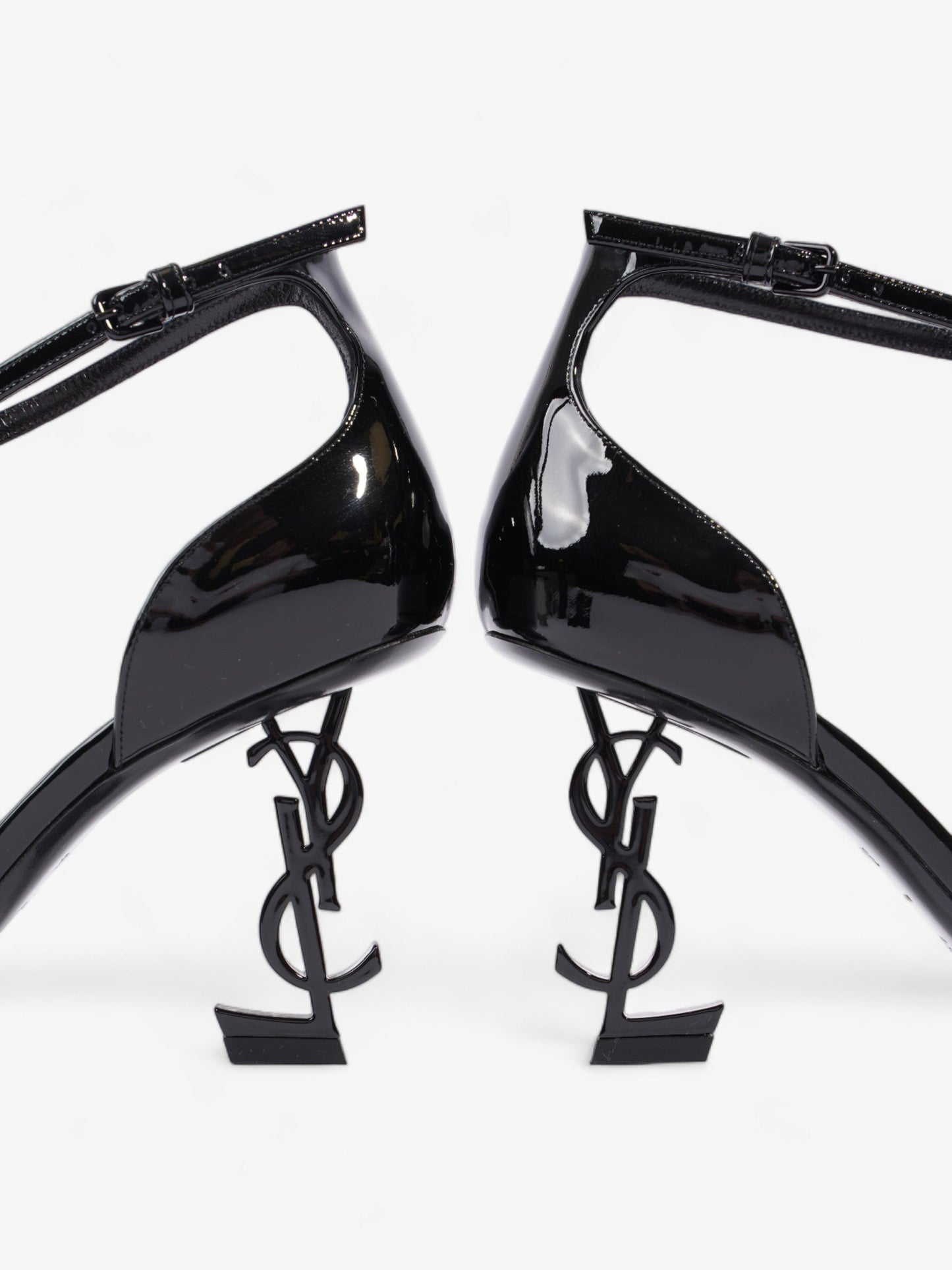 Saint Laurent Opyum 85 75mm Black Patent Leather EU 38.5 UK 5.5