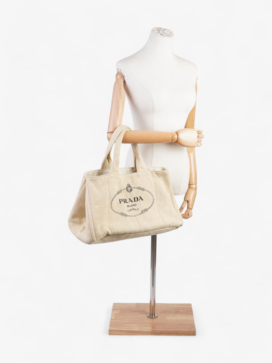 Prada Canapa Tote Cream Canvas Large