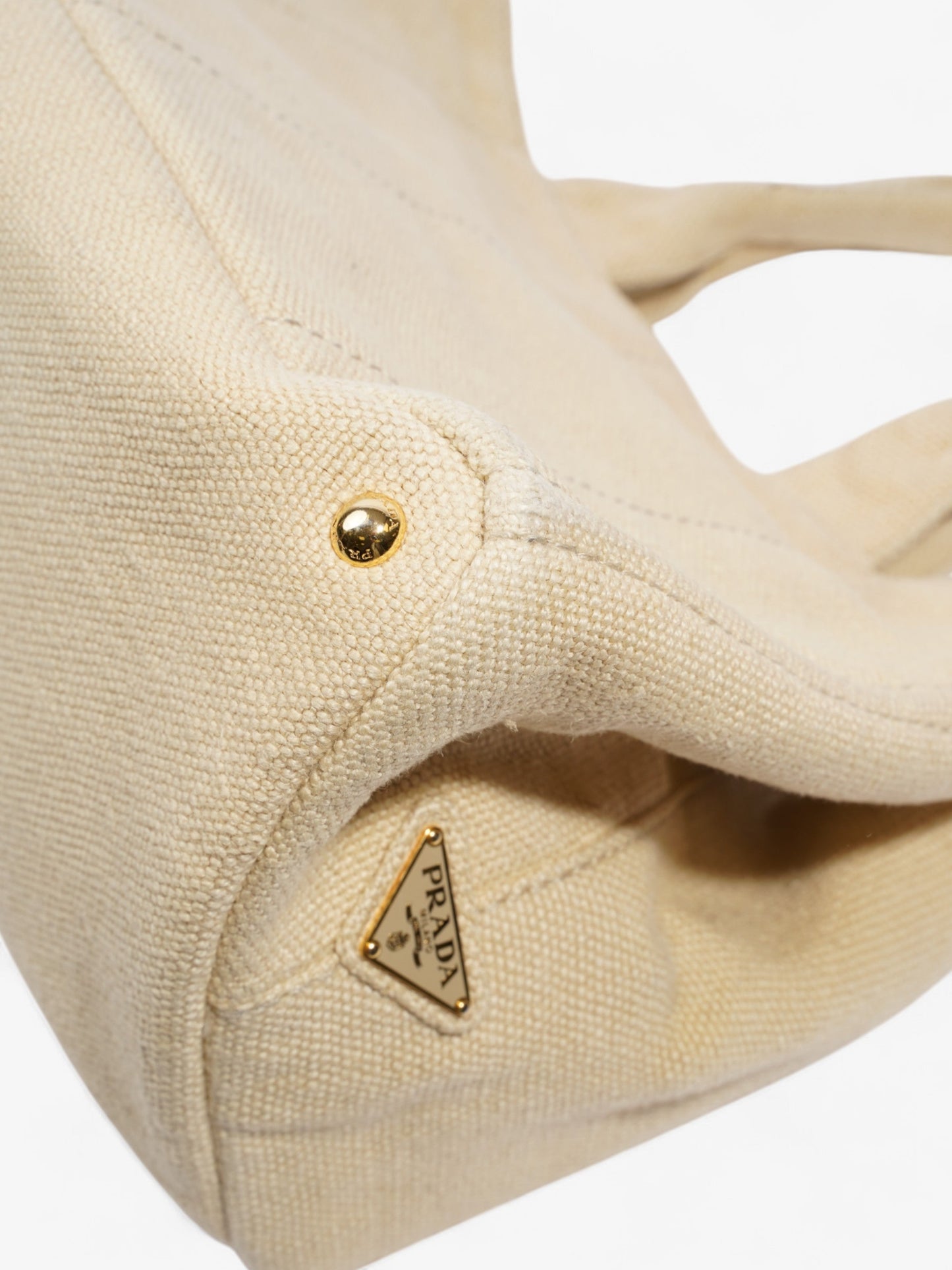 Prada Canapa Tote Cream Canvas Large
