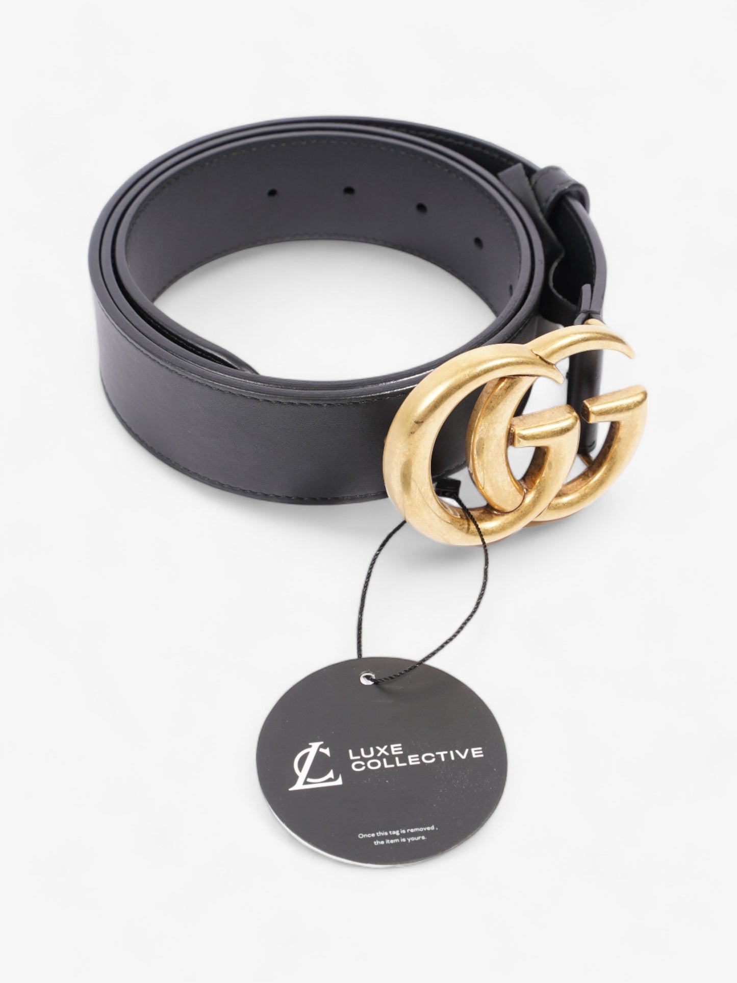 Gucci GG Marmont Belt Black Leather 95cm 38mm