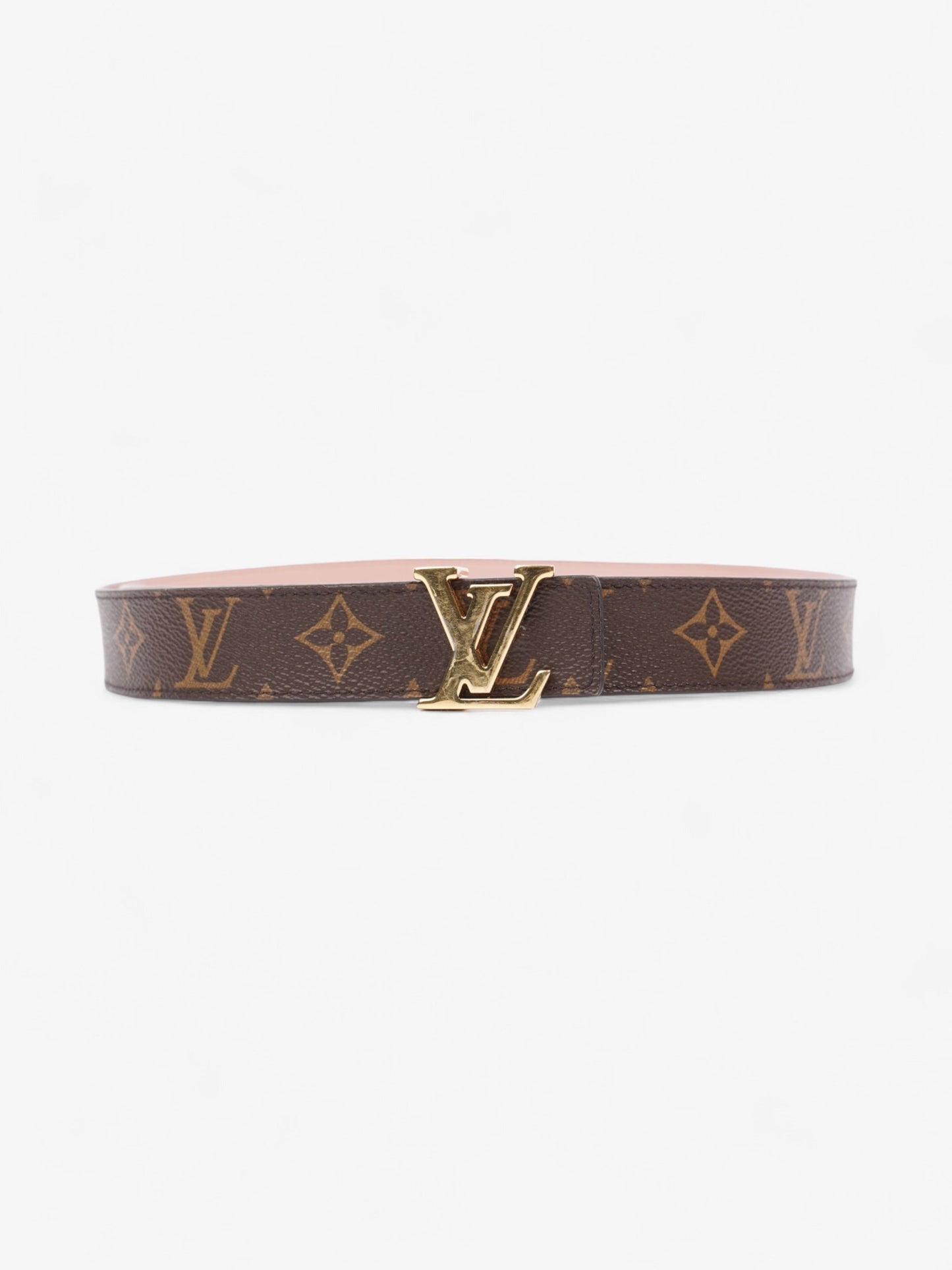 Louis Vuitton LV Initiales Reversible Belt Monogram / Rose Ballerine Coated Canvas 80cm / 32"