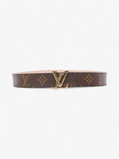 Louis Vuitton LV Initiales Reversible Belt Monogram / Rose Ballerine Coated Canvas 80cm / 32"