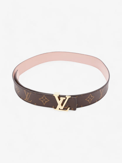 Louis Vuitton LV Initiales Reversible Belt Monogram / Rose Ballerine Coated Canvas 80cm / 32"