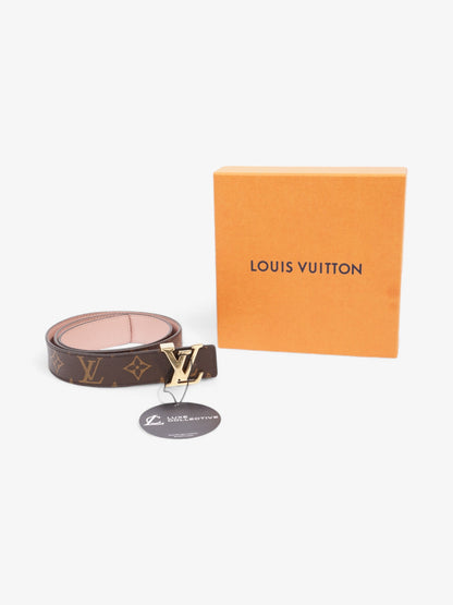 Louis Vuitton LV Initiales Reversible Belt Monogram / Rose Ballerine Coated Canvas 80cm / 32"