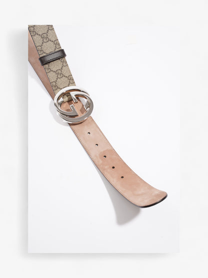 Gucci Blondie Belt Beige / Ebony Canvas 85cm / 34"
