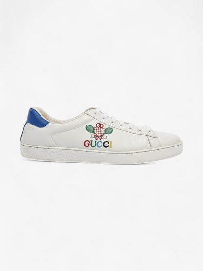 Gucci Ace Sneakers with Tennis White / Blue Leather EU 44 UK 10