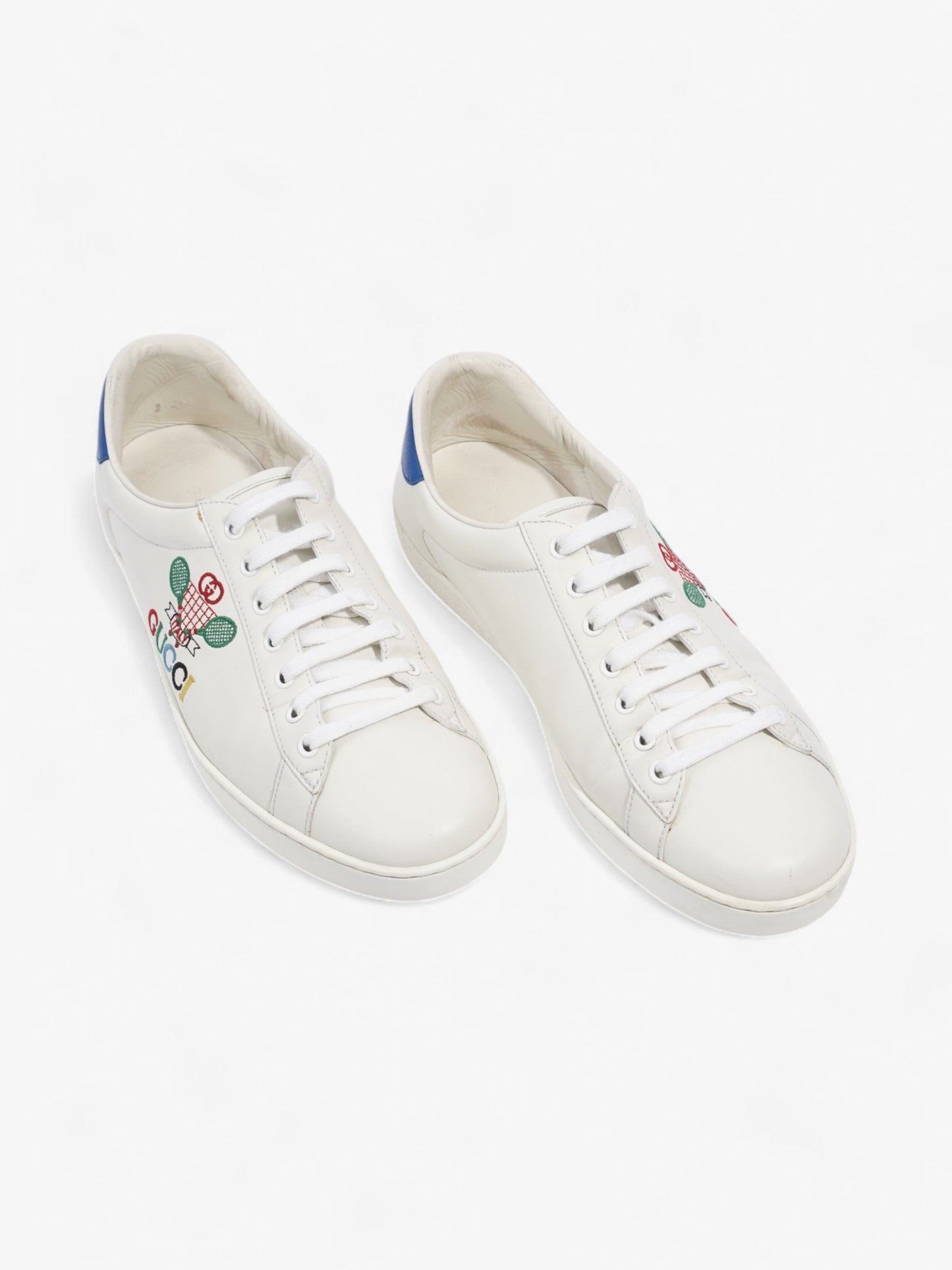 Gucci Ace Sneakers with Tennis White / Blue Leather EU 44 UK 10