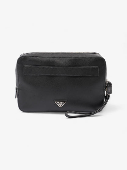 Prada Zipped Clutch Black Saffiano Leather