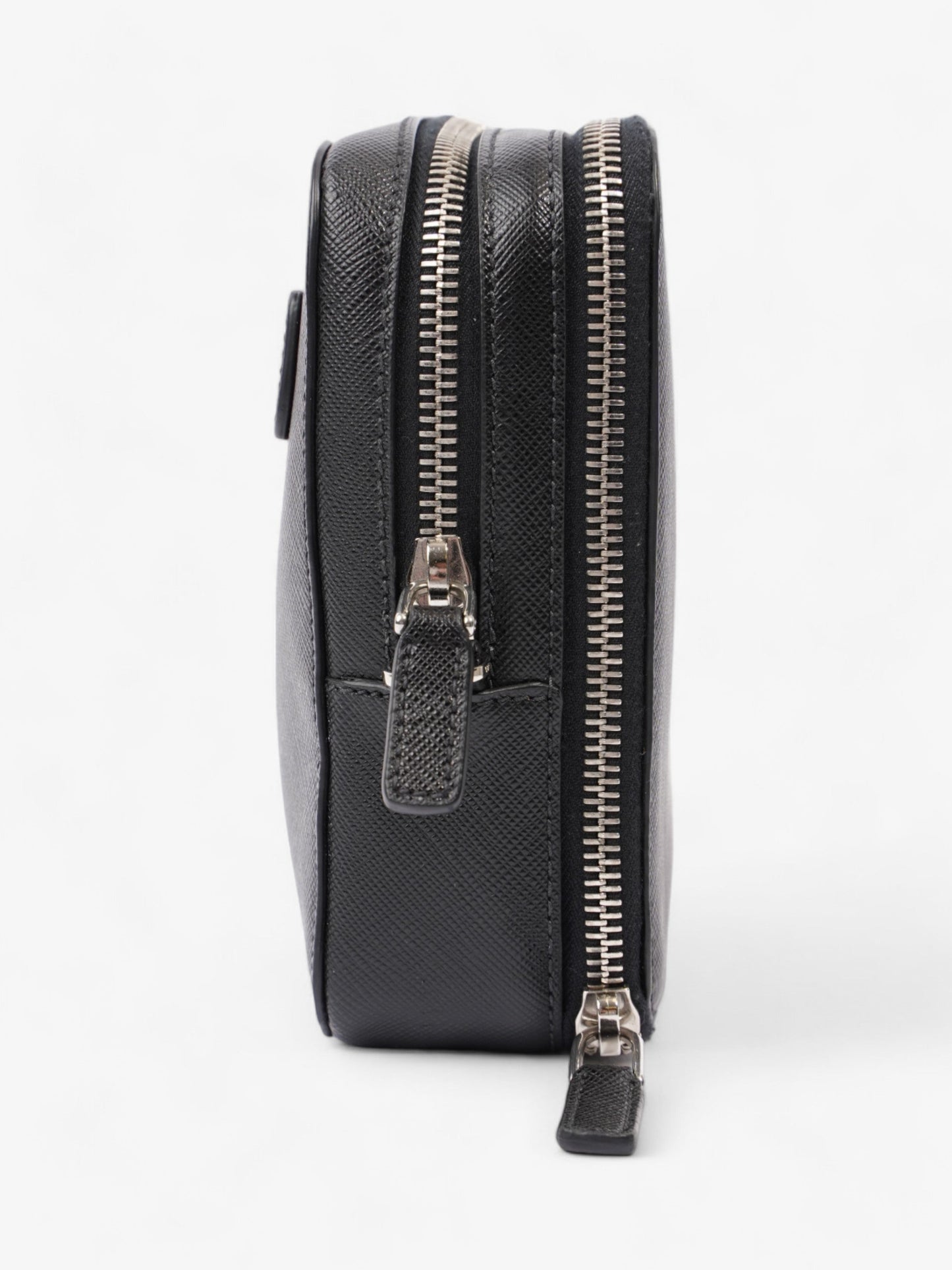Prada Zipped Clutch Black Saffiano Leather