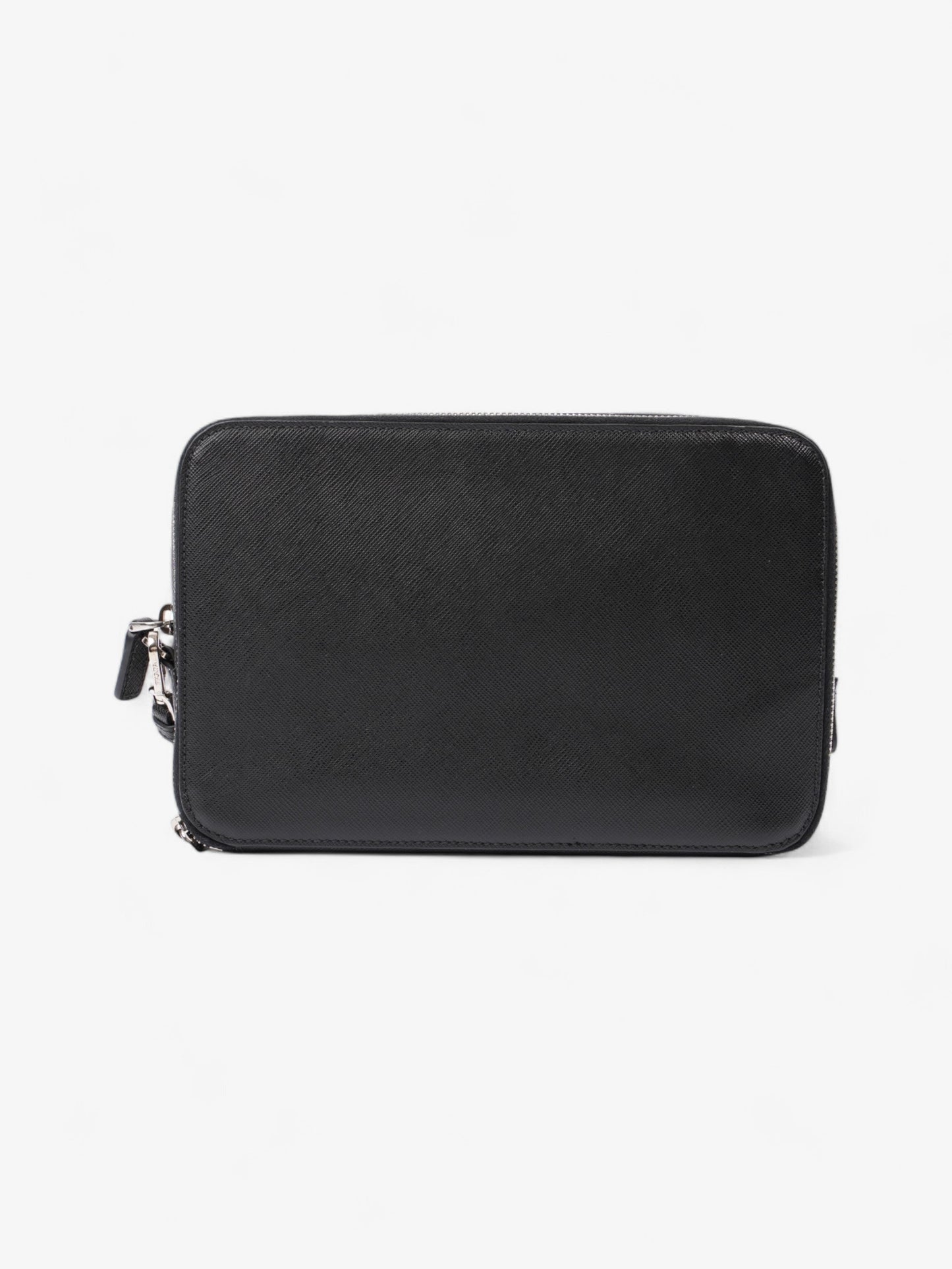 Prada Zipped Clutch Black Saffiano Leather