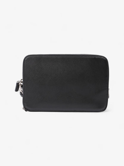 Prada Zipped Clutch Black Saffiano Leather