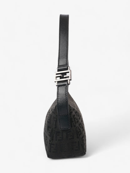 Fendi Zucca Shoulder Bag Black Canvas