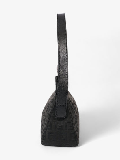 Fendi Zucca Shoulder Bag Black Canvas