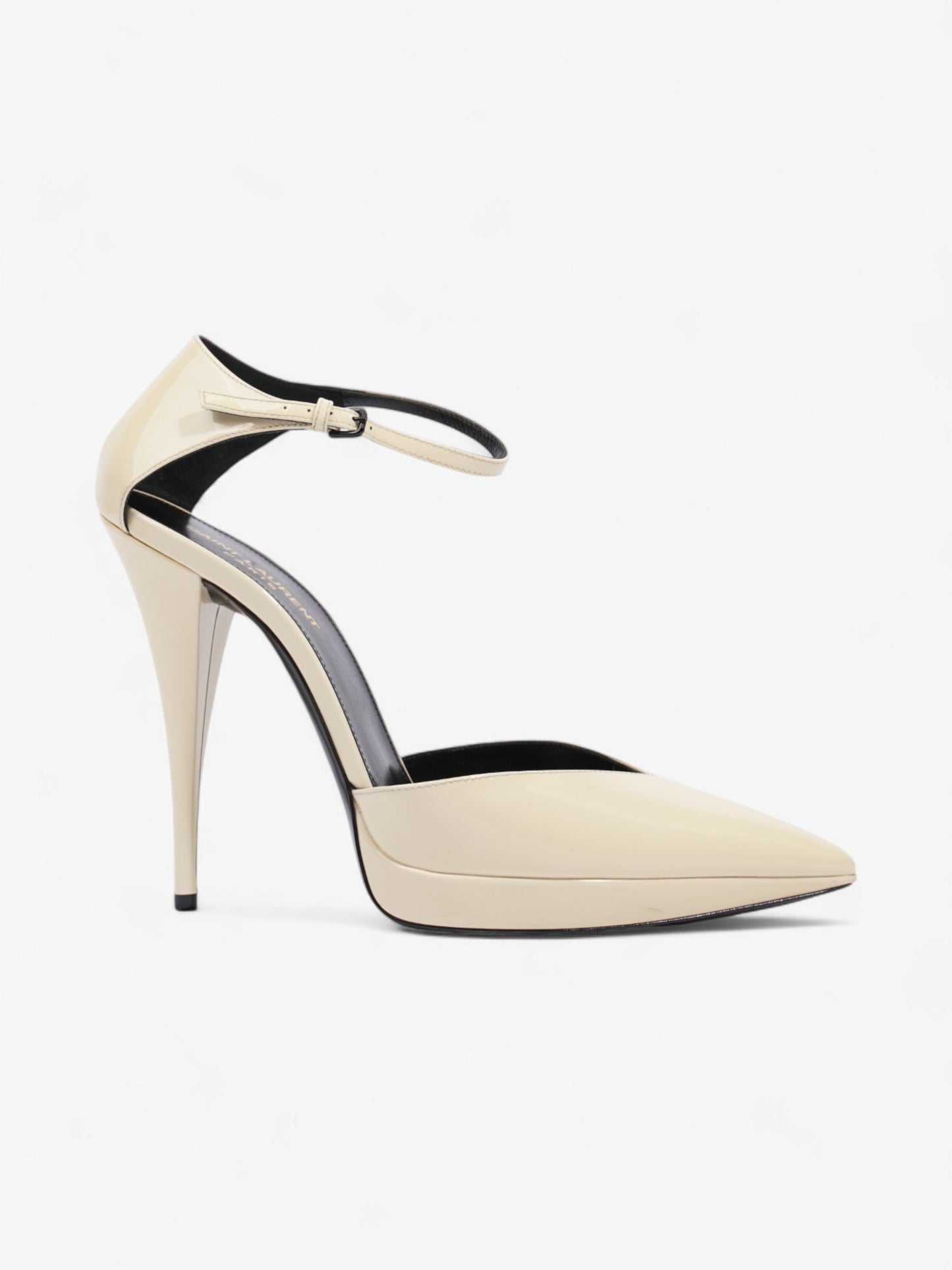 Saint Laurent Zizi 110mm Ecru Patent Leather EU 40 UK 7