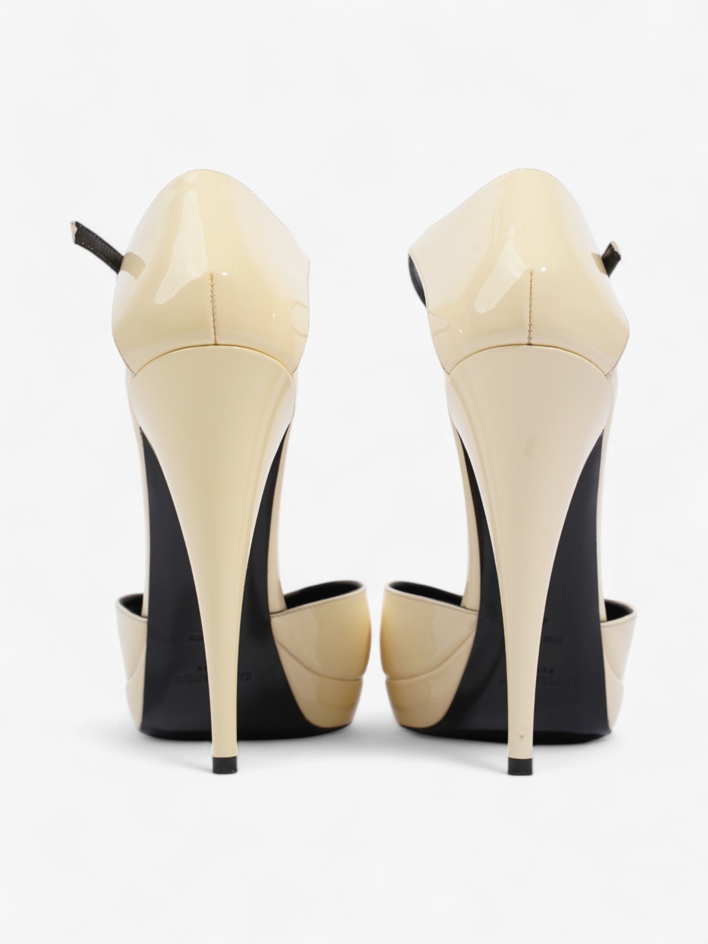 Saint Laurent Zizi 110mm Ecru Patent Leather EU 40 UK 7