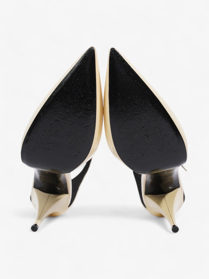 Saint Laurent Zizi 110mm Ecru Patent Leather EU 40 UK 7