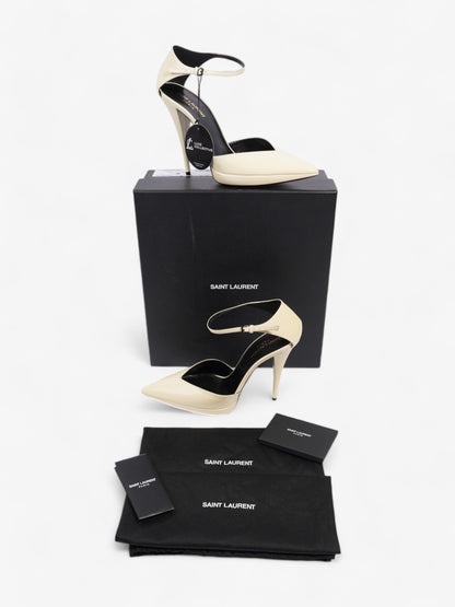 Saint Laurent Zizi 110mm Ecru Patent Leather EU 40 UK 7