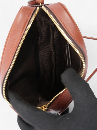 Saint Laurent Le Monogramme Camera Brown Coated Canvas