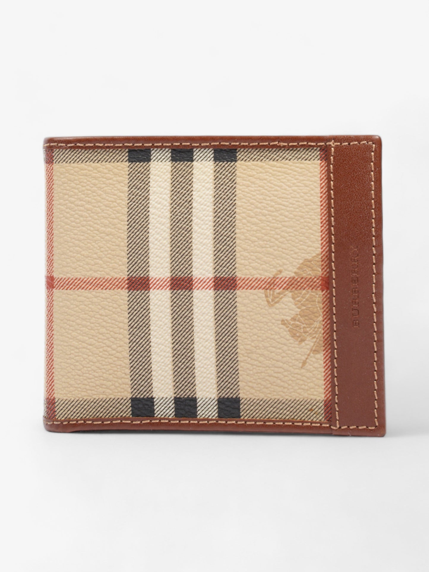 Burberry Bifold Wallet Haymarket Check Coated Canvas