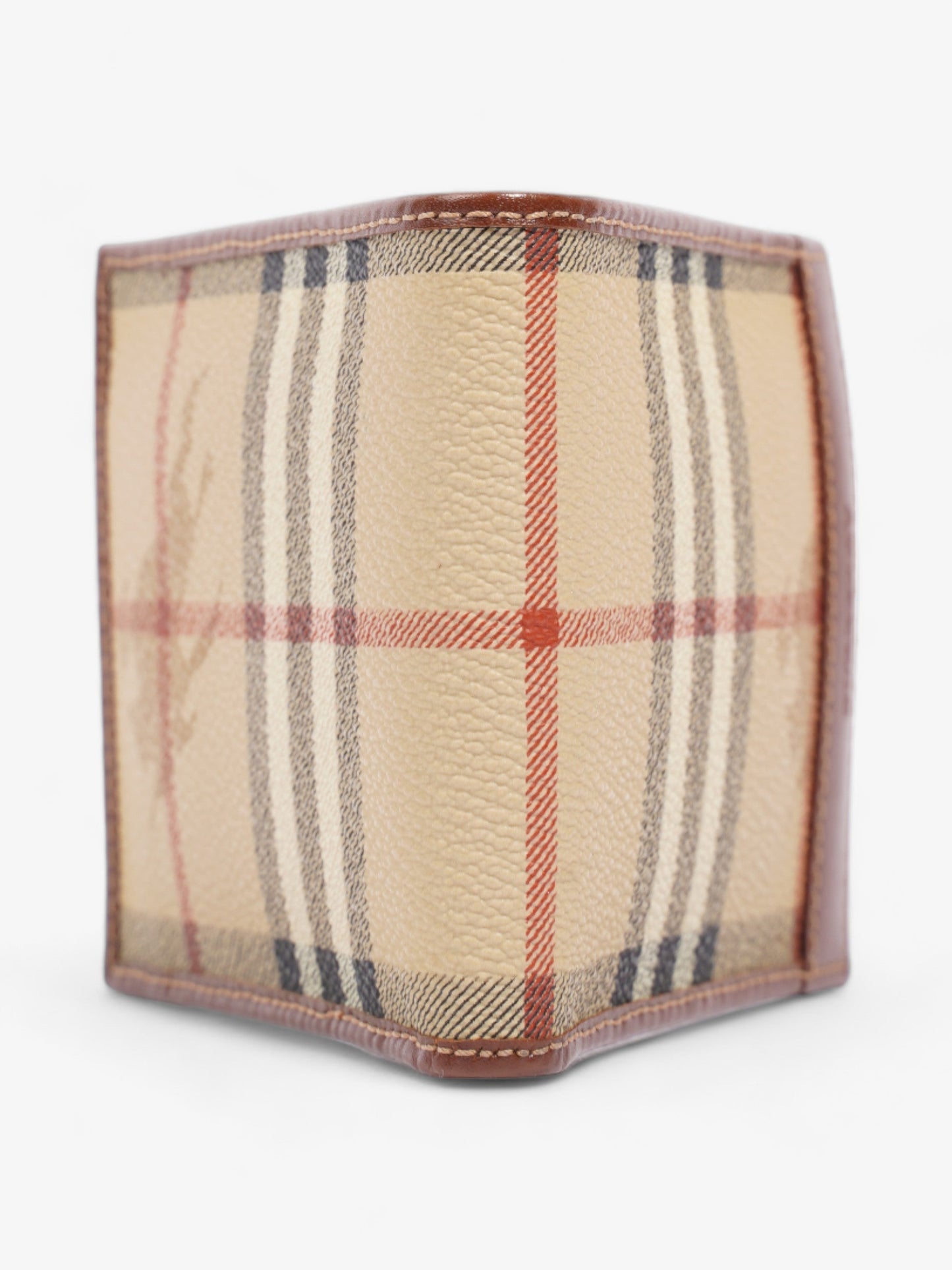 Burberry Bifold Wallet Haymarket Check Coated Canvas
