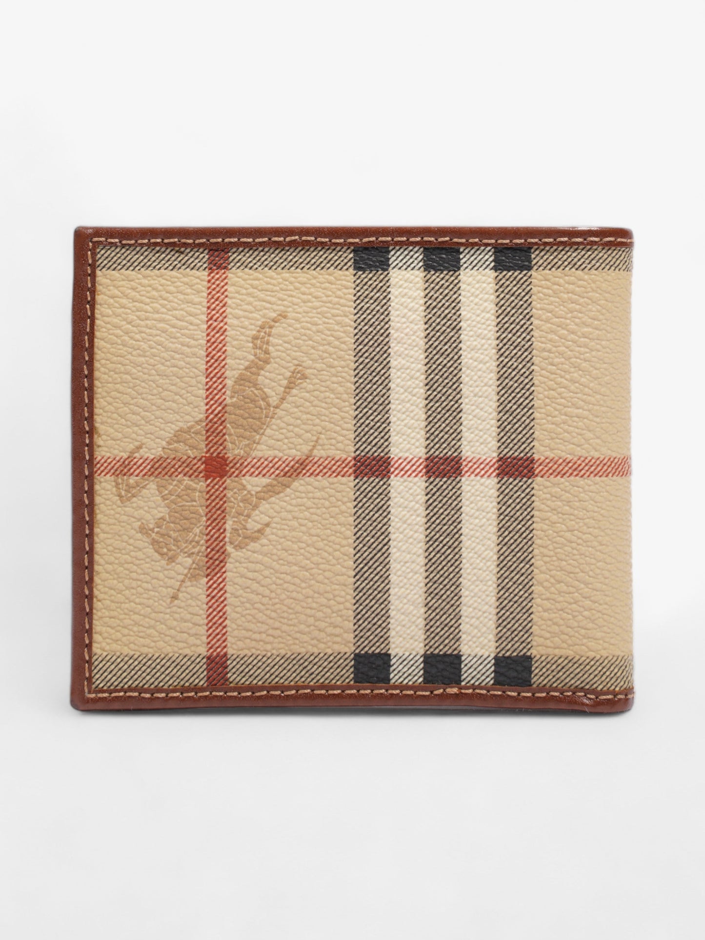 Burberry Bifold Wallet Haymarket Check Coated Canvas