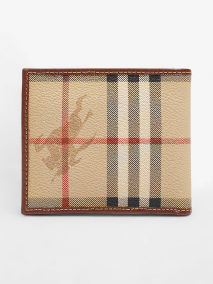 Burberry Bifold Wallet Haymarket Check Coated Canvas
