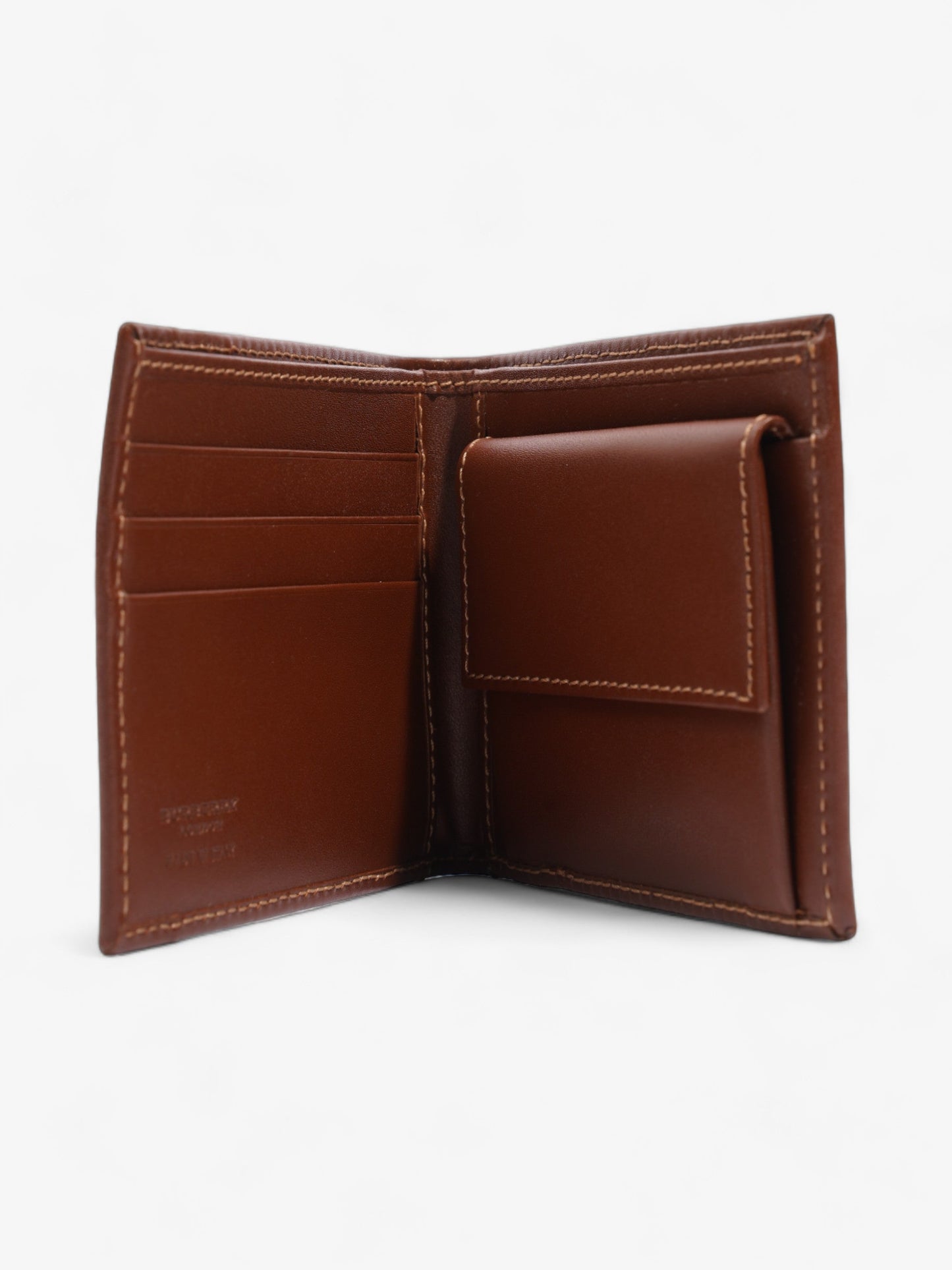 Burberry Bifold Wallet Haymarket Check Coated Canvas