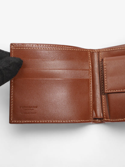 Burberry Bifold Wallet Haymarket Check Coated Canvas