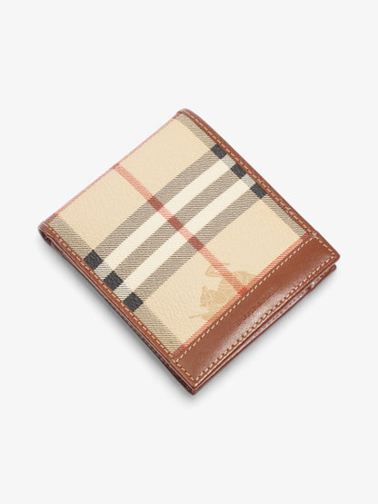 Burberry Bifold Wallet Haymarket Check Coated Canvas