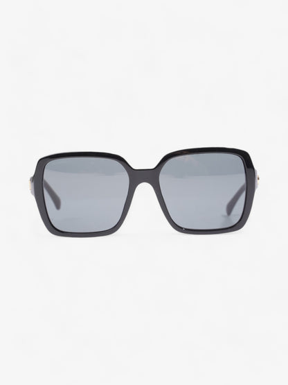 Chanel Square Framed Sunglasses Black / Gold Acetate 140mm