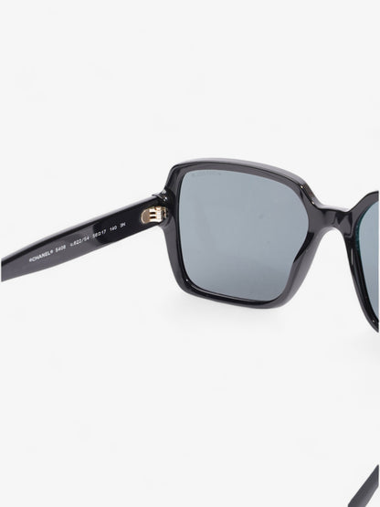 Chanel Square Framed Sunglasses Black / Gold Acetate 140mm