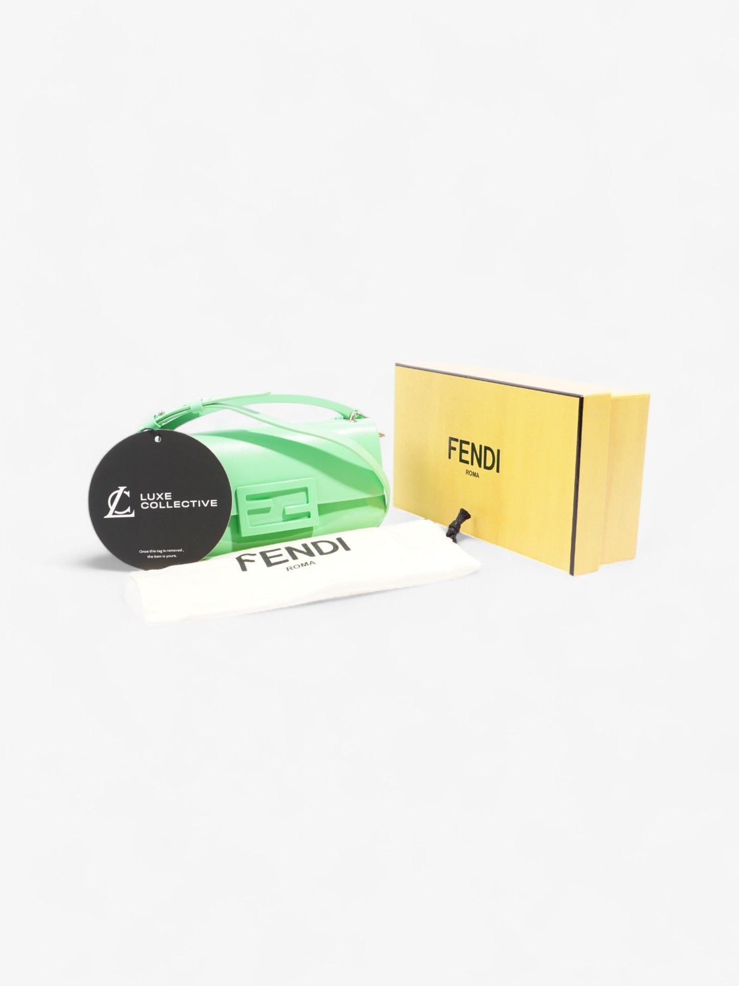 Fendi Phone Baguette Edamame Calfskin Leather