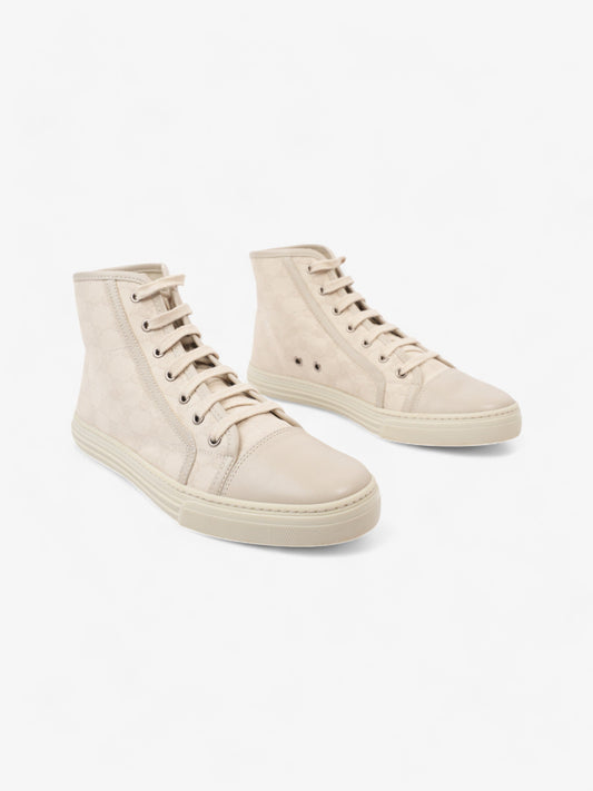 Gucci GG Monogram High-Top Sneakers Beige  Canvas EU 40 UK 7
