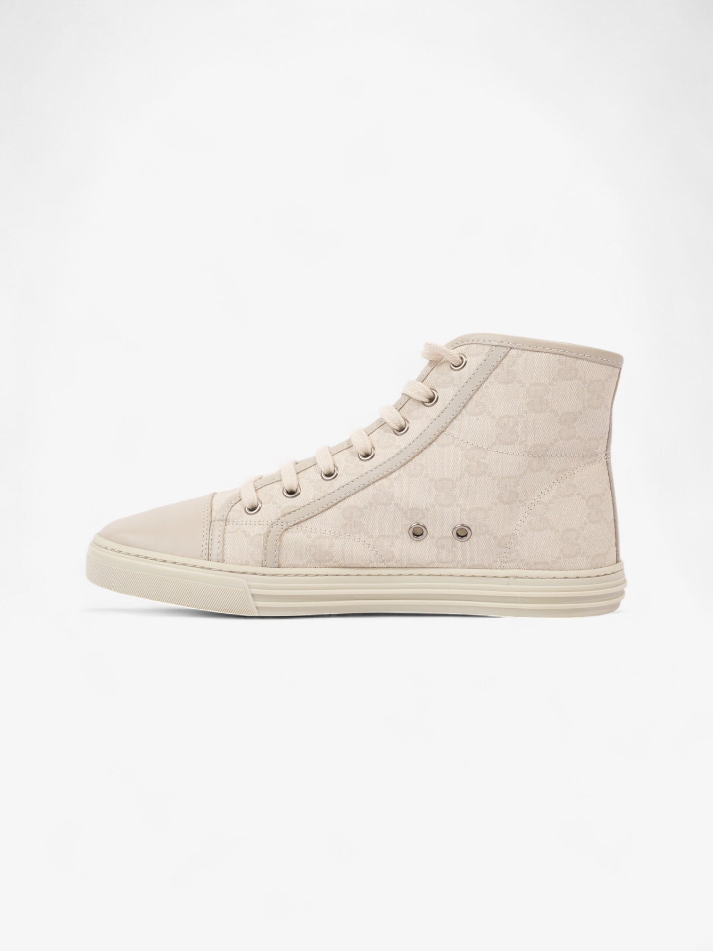 Gucci GG Monogram High-Top Sneakers Beige  Canvas EU 40 UK 7