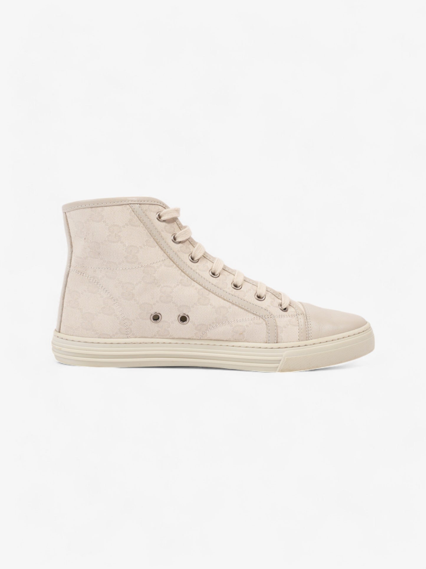 Gucci GG Monogram High-Top Sneakers Beige  Canvas EU 40 UK 7