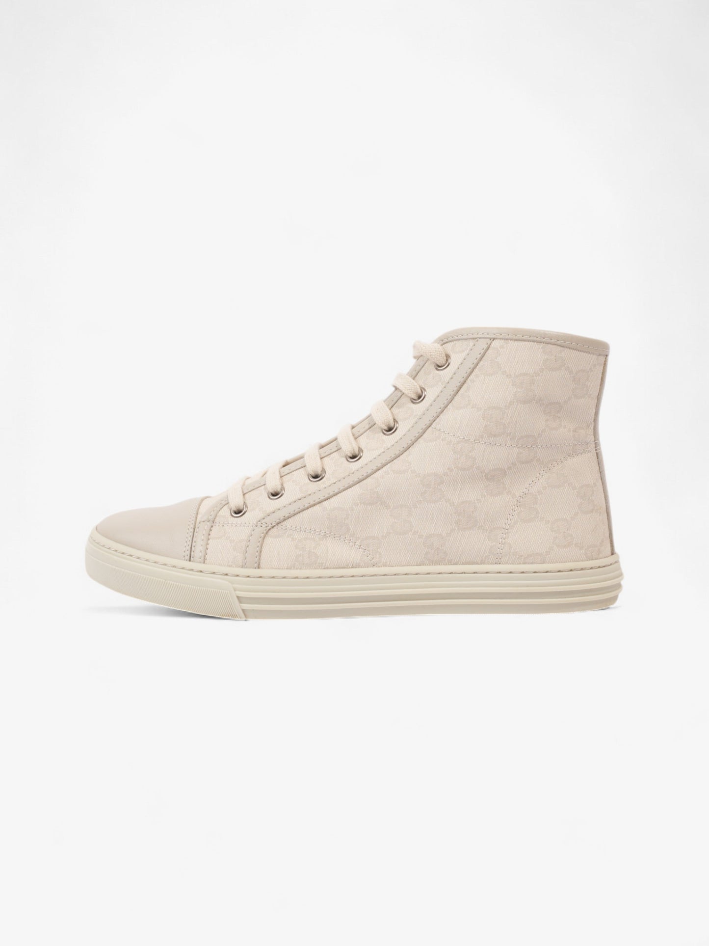 Gucci GG Monogram High-Top Sneakers Beige  Canvas EU 40 UK 7