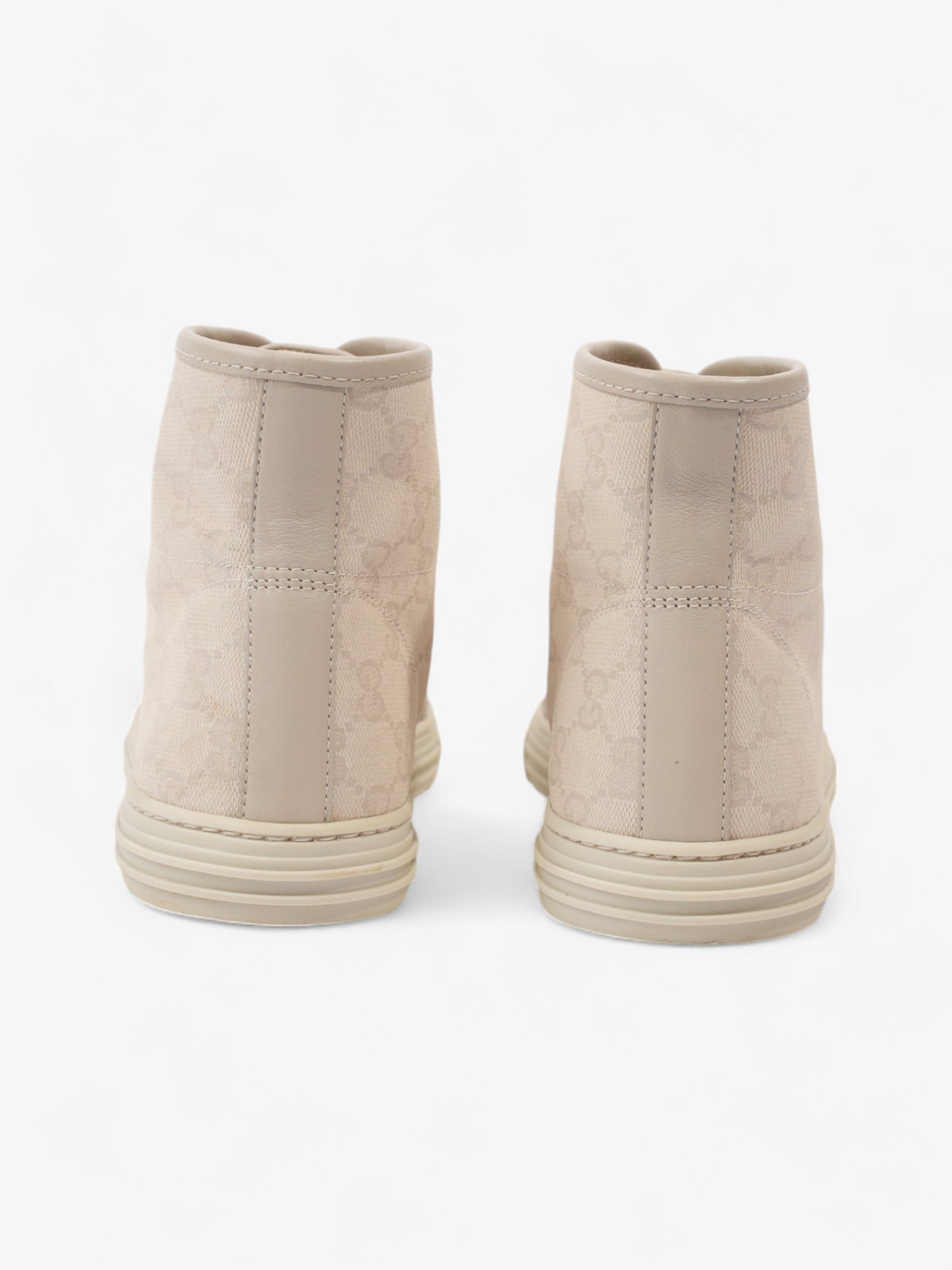 Gucci GG Monogram High-Top Sneakers Beige  Canvas EU 40 UK 7