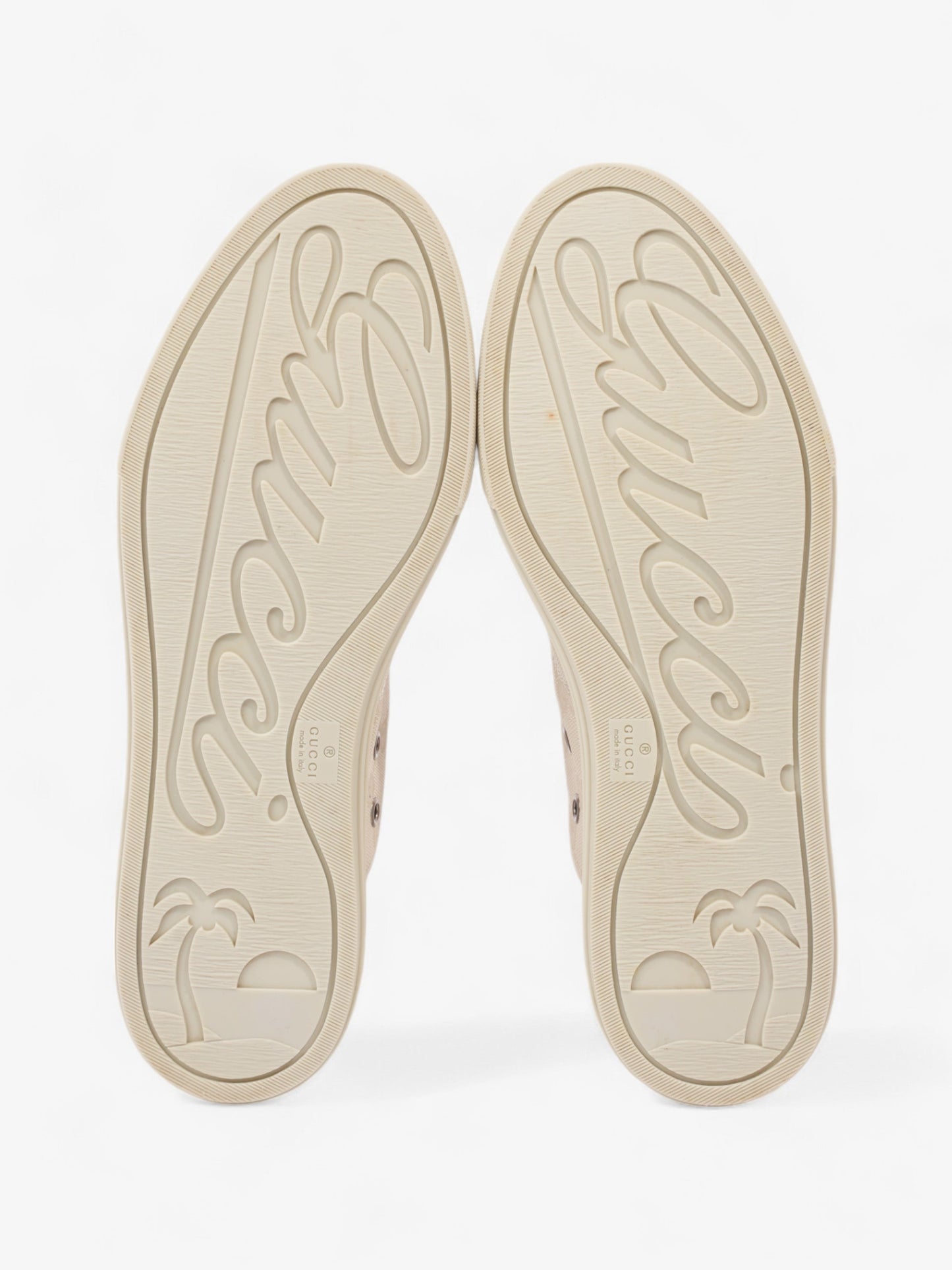 Gucci GG Monogram High-Top Sneakers Beige  Canvas EU 40 UK 7