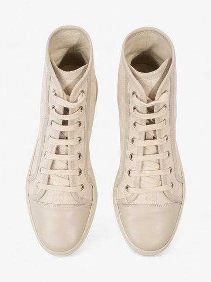 Gucci GG Monogram High-Top Sneakers Beige  Canvas EU 40 UK 7
