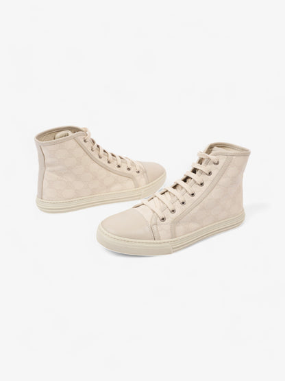 Gucci GG Monogram High-Top Sneakers Beige  Canvas EU 40 UK 7
