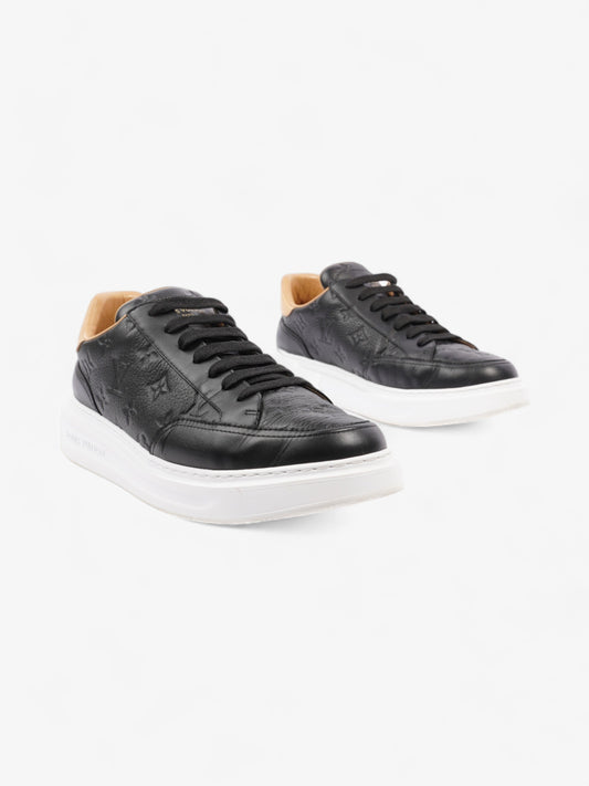 Louis Vuitton Beverly Hills Sneakers Black Monogram / Beige Calfskin Leather EU 43 UK 9