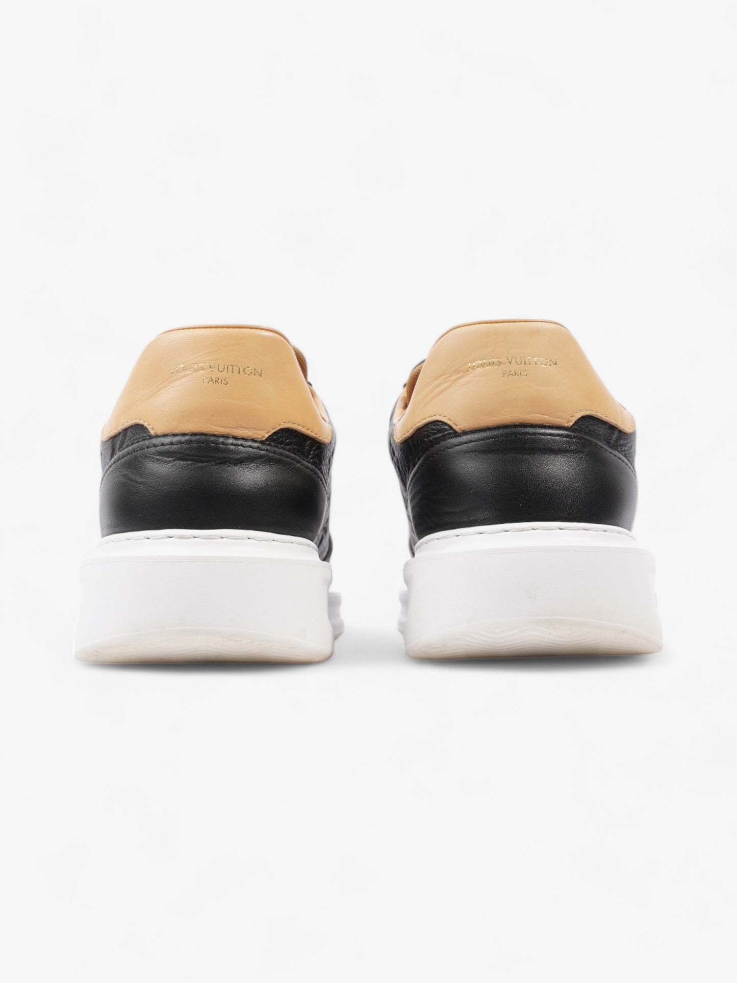 Louis Vuitton Beverly Hills Sneakers Black Monogram / Beige Calfskin Leather EU 43 UK 9