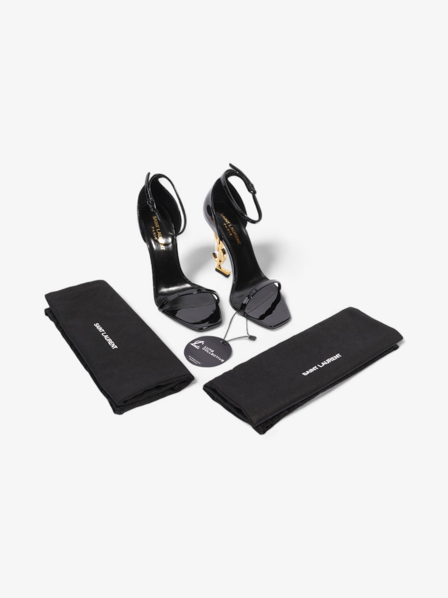 Saint Laurent Opyum Heels 110 Black Patent Leather EU 37 UK 4